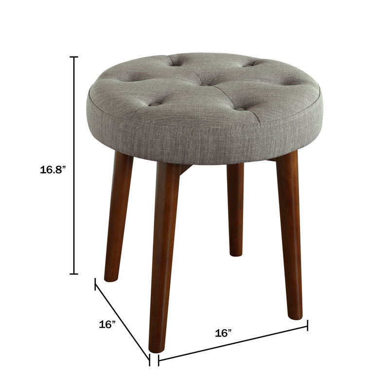 Elle Decor Penelope Round Tufted Stool & Reviews Wayfair